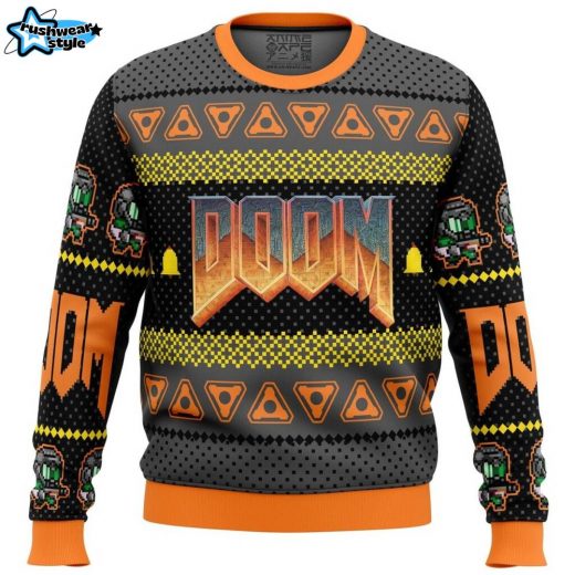 Doom Ugly Christmas Sweater – Gamer’s Holiday Jumper