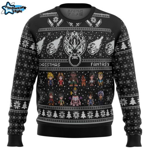 Final Fantasy VII Ugly Christmas Sweater – Retro Gamer Holiday Apparel