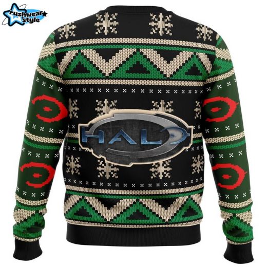 Halo Ugly Christmas Sweater – Sci-Fi Gamer Holiday Jumper