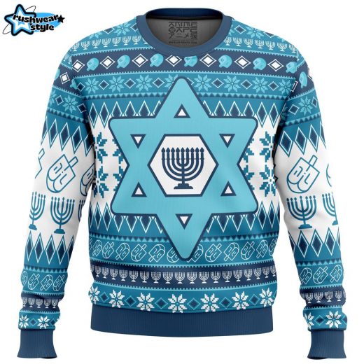 Hanukkah Ugly Christmas Sweater – Festive Jewish Holiday Sweater