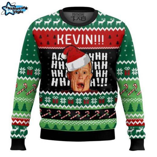 Home Alone “Kevin!” Ugly Christmas Sweater – Classic Movie Holiday Jumper