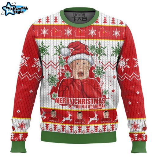 Kevin McCallister Ugly Christmas Sweater – Home Alone Movie Holiday Jumper