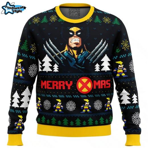 Santa Claws Wolverine Ugly Christmas Sweater – Marvel X-Men Holiday Sweater