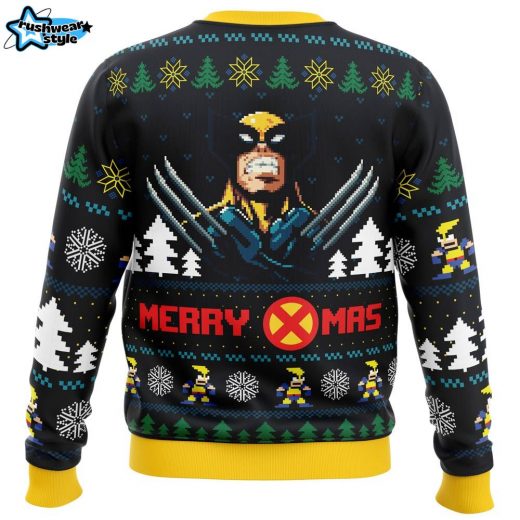 Santa Claws Wolverine Ugly Christmas Sweater – Marvel X-Men Holiday Sweater