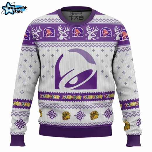 Taco Bell Ugly Christmas Sweater – Fast Food Theme Holiday Sweater