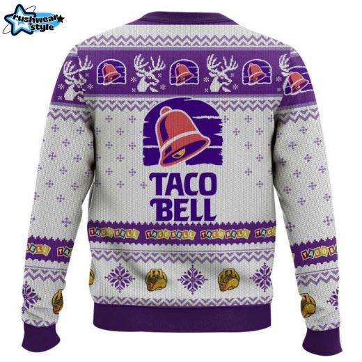 Taco Bell Ugly Christmas Sweater – Fast Food Theme Holiday Sweater