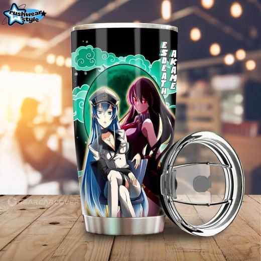 Akame and Esdeath Anime Tumbler – Custom Akame Ga Kill Cup