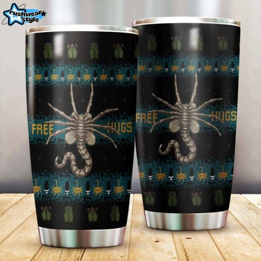 Free Hugs Alien Facehugger Tumbler – Sci-Fi Movie Gift Idea