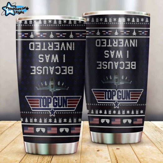 Inverted Top Gun Stainless Steel Tumbler – Aviation Movie Inspired