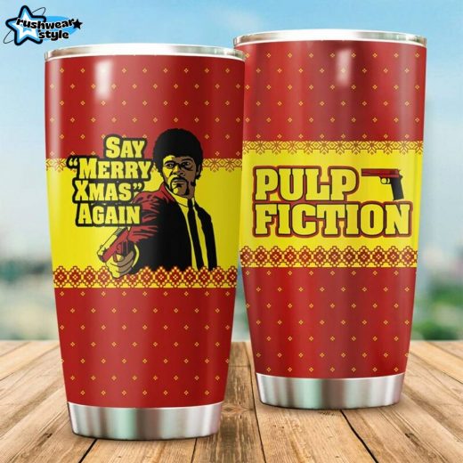 Merry Xmas Again Tumbler – Pulp Fiction Holiday Design