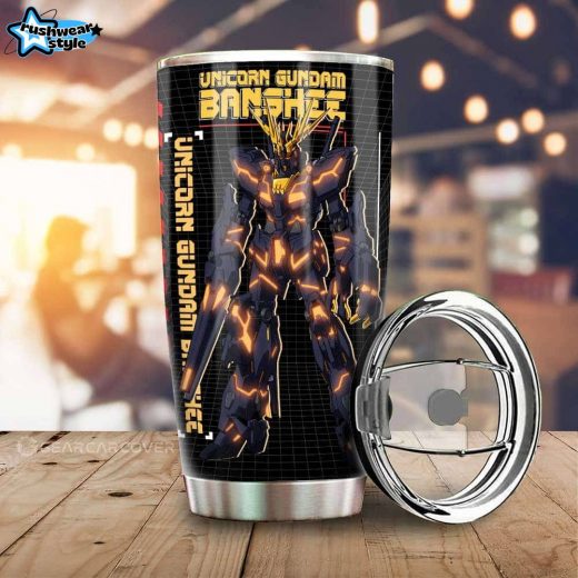 Unicorn Gundam Banshee Anime Tumbler – Custom Gundam Design