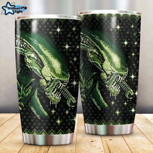 Xenomorph Alien Stainless Steel Tumbler – Sci-Fi Movie Theme