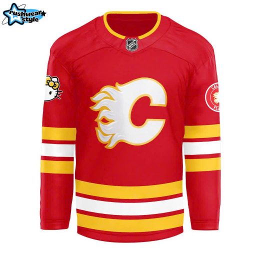 2024 Calgary Flames x Hello Kitty 50th Anniversary Jersey Red