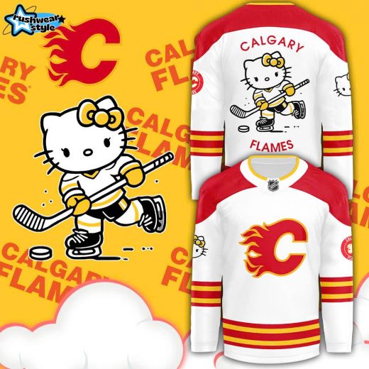 2024 Calgary Flames x Hello Kitty 50th Anniversary Jersey White