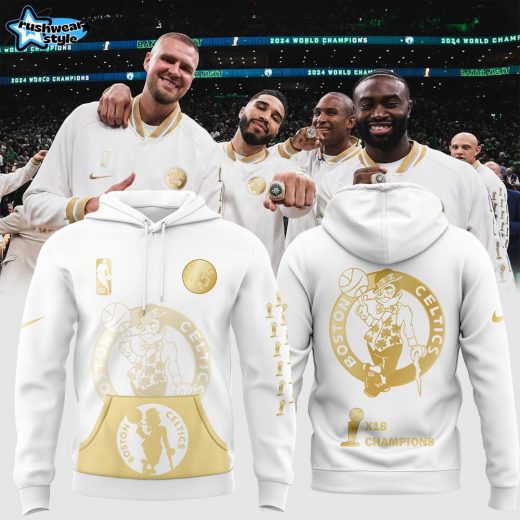 2024 NBA Finals Champions Hoodie Unisex Nike White Boston Celtics Edition