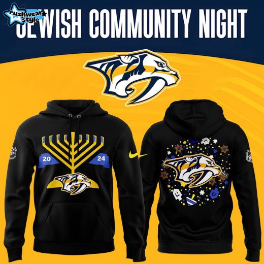 2024 Nashville Predators x Jewish Community Night Premium Limited Hoodie