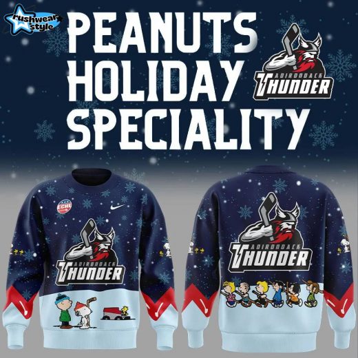 Adirondack Thunder Peanuts and Snoopy Nike Sweatshirt Dark Blue