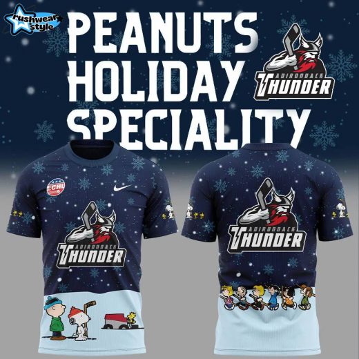 Adirondack Thunder Peanuts and Snoopy Nike T-Shirt Dark Blue