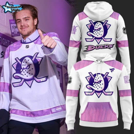 Anaheim Ducks Hockey Fights Cancer 2024 Hoodie