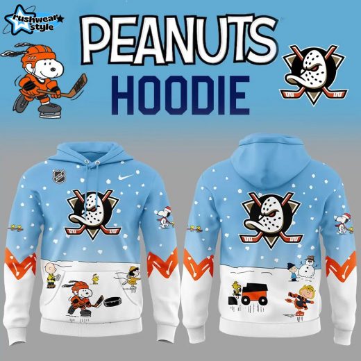 Anaheim Ducks Peanuts & Snoopy Night Nike Hoodie V3