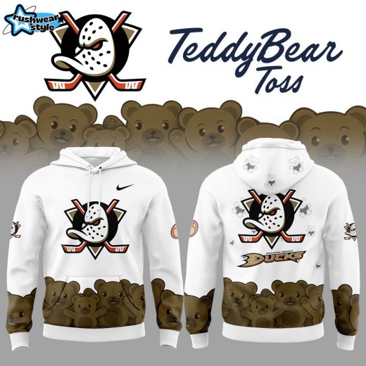 Anaheim Ducks Teddy Bear Toss Nike Hoodie