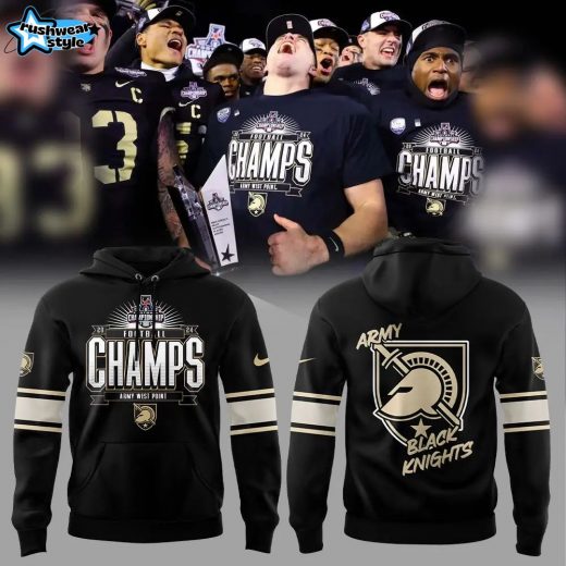 Army Black Knights 2024 AAC Champions Hoodie Official Edition