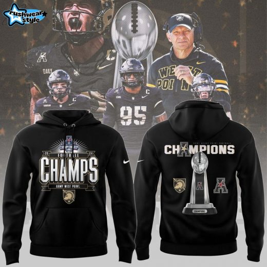 Army Black Knights Football NCAA 2024 Nike Limited AAC Champion Hoodie