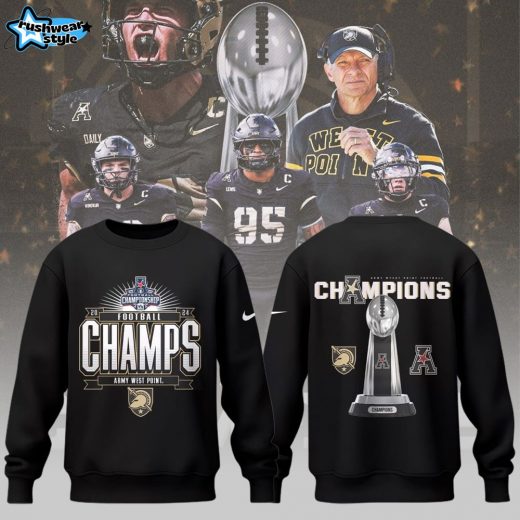 Army Black Knights Football NCAA 2024 Nike Limited AAC Champion Sweatshirt