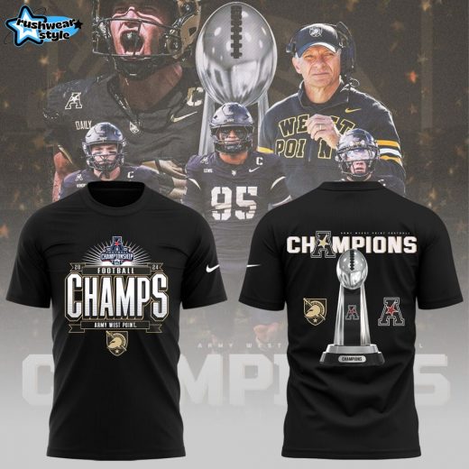 Army Black Knights Football NCAA 2024 Nike Limited AAC Champion TShirt