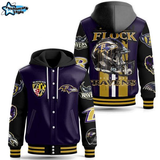 Baltimore Ravens Hooded Baseball Jacket