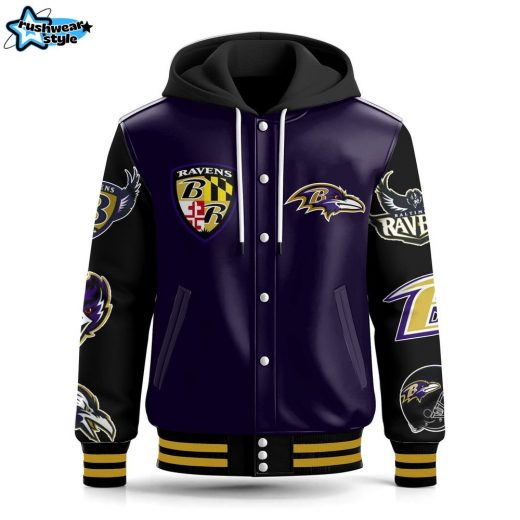 Baltimore Ravens Hooded Baseball Jacket