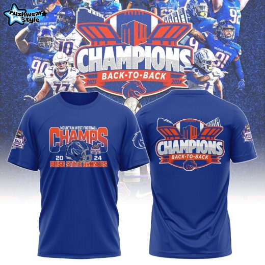 Boise State Broncos 2024 Mountain West Conference Football Champions TShirt