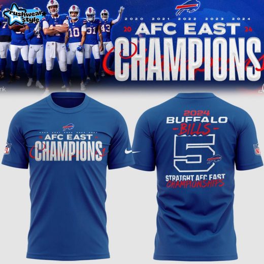 Buffalo Bills 5 Straight AFC East Division Champions TShirt