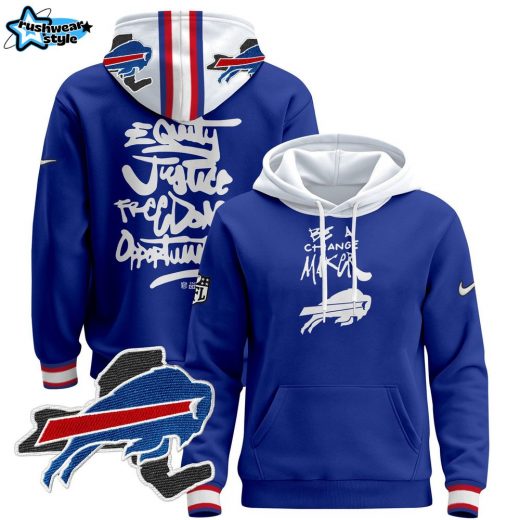 Buffalo Bills Be A Change Maker – Equality Justice Freedom Pullover Hoodie