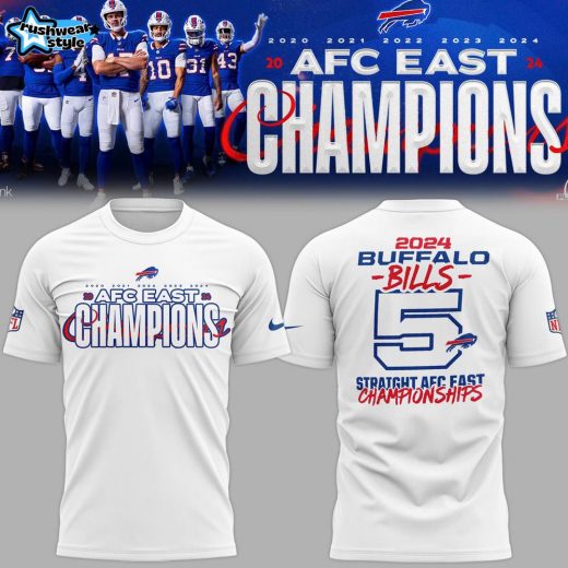 Buffalo Bills Five Straight AFC East Division Champions T-Shirt