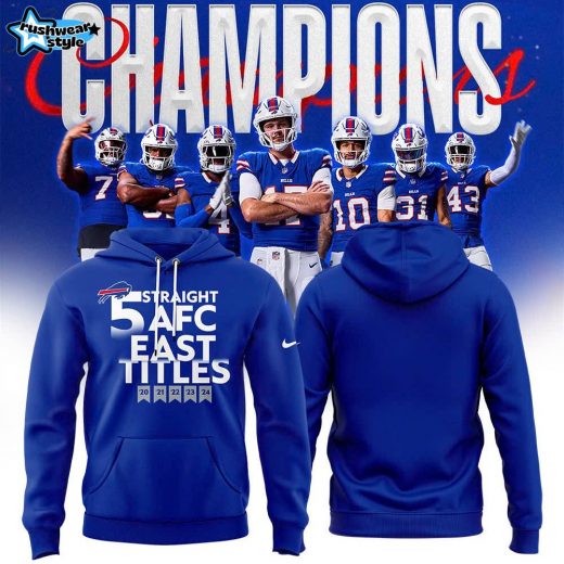 Buffalo Bills Nike Royal Five-Straight AFC East Division Champions Our Time Is Now Hoodie