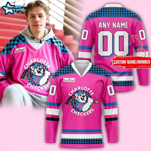 Charlotte Checkers 2024 Neon Night Jersey