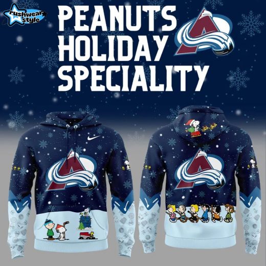 Colorado Avalanche Peanuts & Snoopy Night Nike Hoodie