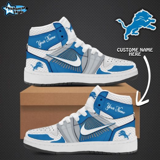 Custom Detroit Lions Football Sneakers Personalized Edition