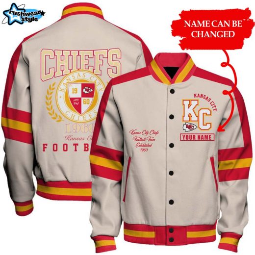 Custom Kansas City Chiefs Football Team 2024–25 Varsity Jacket – Feel The Power