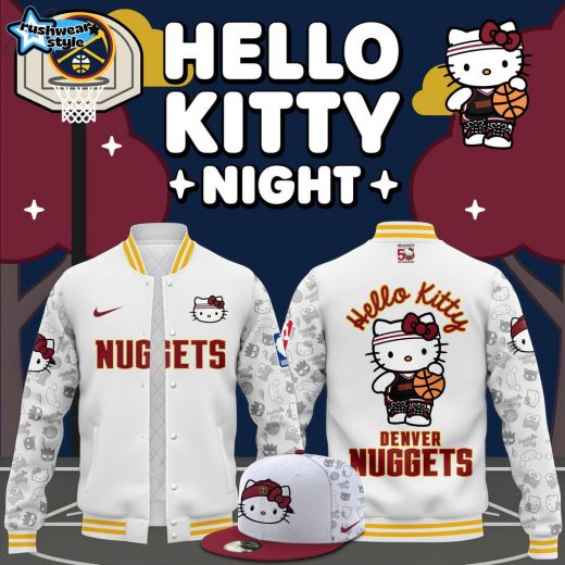 Denver Nuggets x Hello Kitty Night 2024 Premium Bomber Jacket