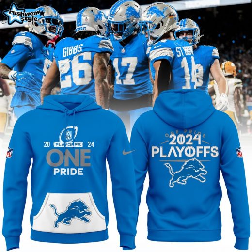 Detroit Lions 2024 NFL Playoffs Pullover Hoodie Limited Edition