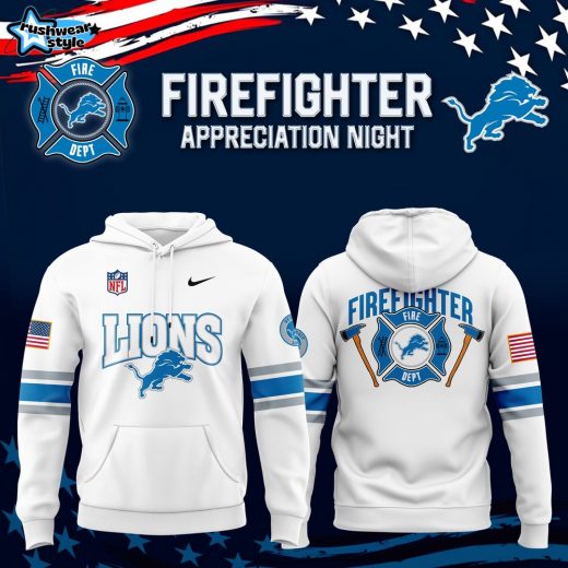 Detroit Lions x 2024 Firefighter Appreciation Night Premium Limited Hoodie