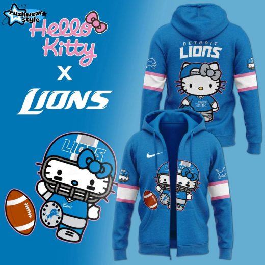 Detroit Lions x Hello Kitty Limited Edition Zip Up Hoodie