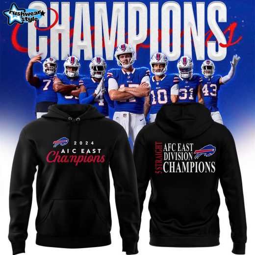 Fanatics Buffalo Bills 5 Straight AFC East Division Champions Hoodie