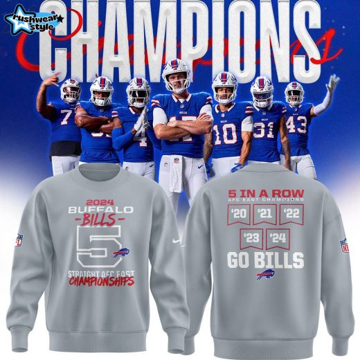 Fanatics Buffalo Bills 5 Straight AFC East Division Champions Sweatshirt