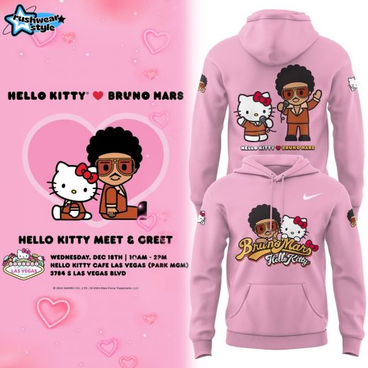 Hello Kitty x Bruno Mars Gift For Fans Limited Edition Hoodie  Pink