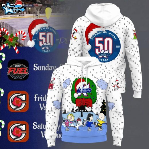 Kalamazoo Wings Peanuts Christmas Celebration Night Hoodie