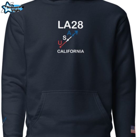 LA28 Olympic Embroidered Hoodie – Navy