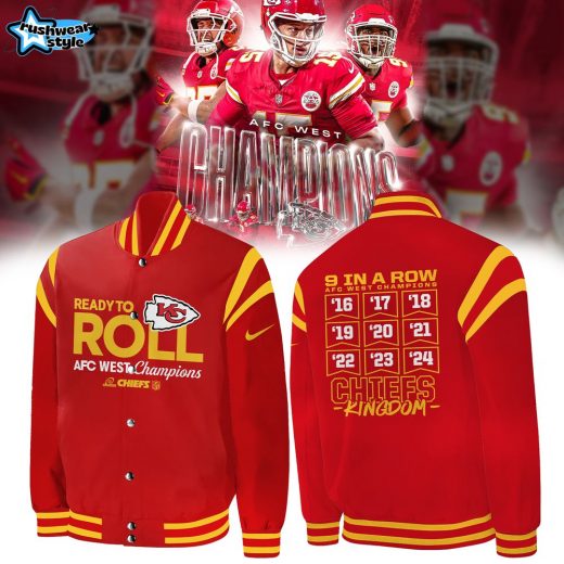 Limited Edition 2024 AFC West Division Champions Kansas City Chiefs Bomber Jacket